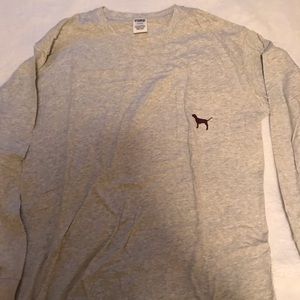 PINK long sleeve campus tee